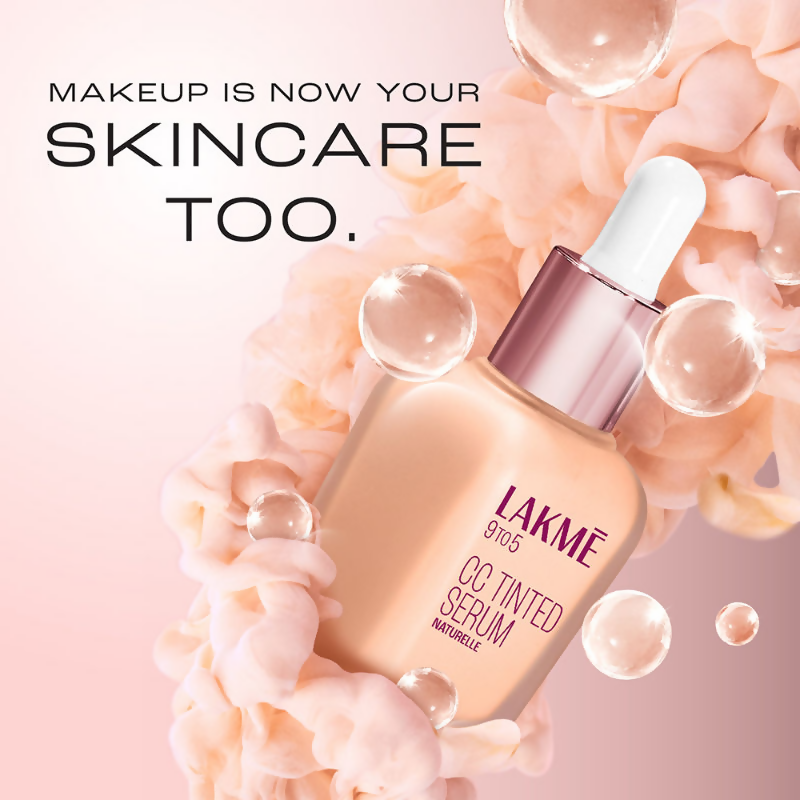 Lakme CC Tinted Serum Creme in a jar, showcasing the skincare product with a smooth, creamy texture for even skin tone.