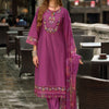 Dhiyona IE Women Floral Embroidered Regular Thread Work Kurta with Trousers & With Dupatta
