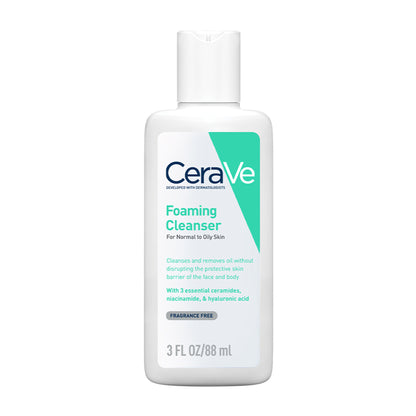 CeraVe Foaming Cleanser Face Wash For Oily Skin with Ceramides, Dermatologist Recommended