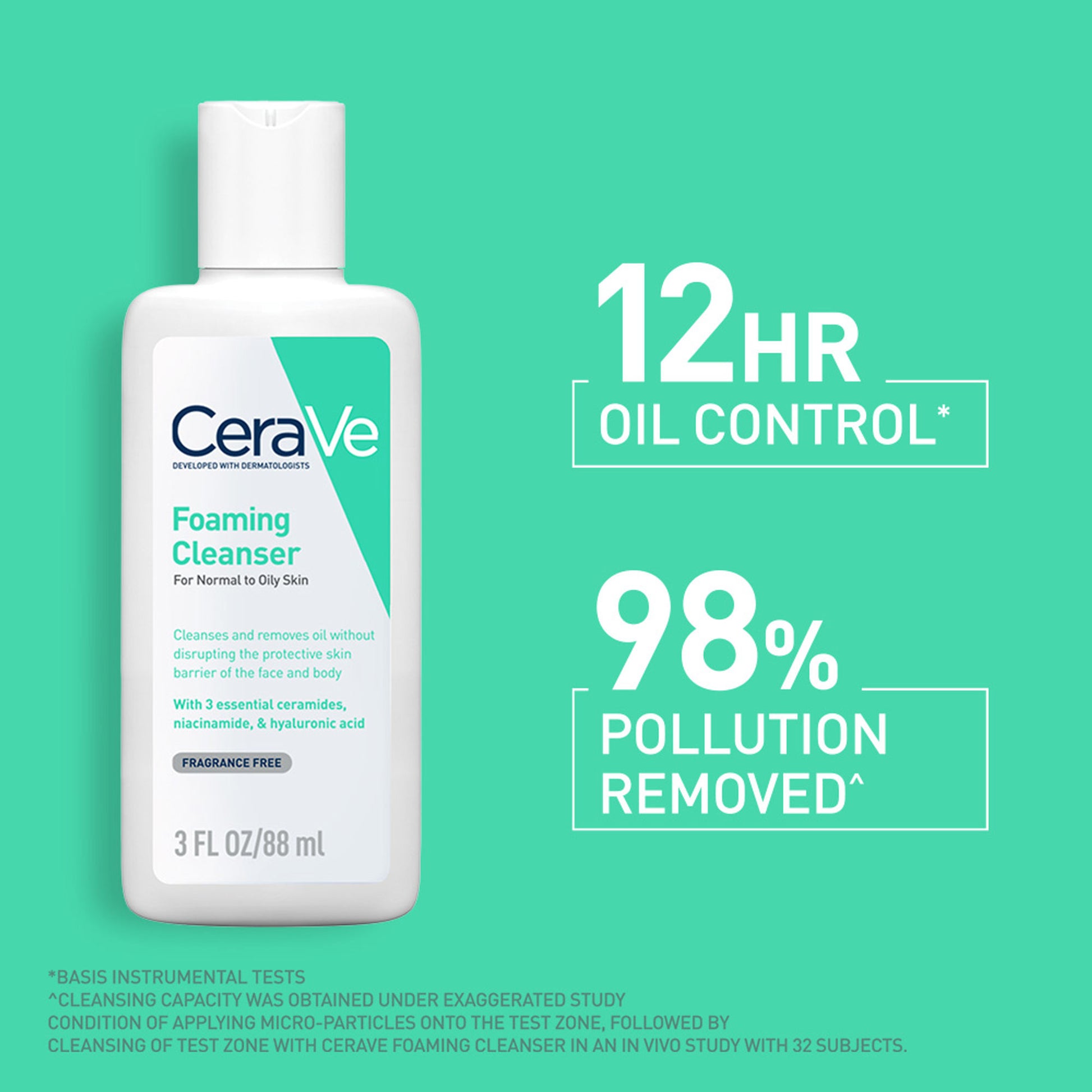CeraVe Foaming Cleanser Face Wash For Oily Skin with Ceramides, Dermatologist Recommended