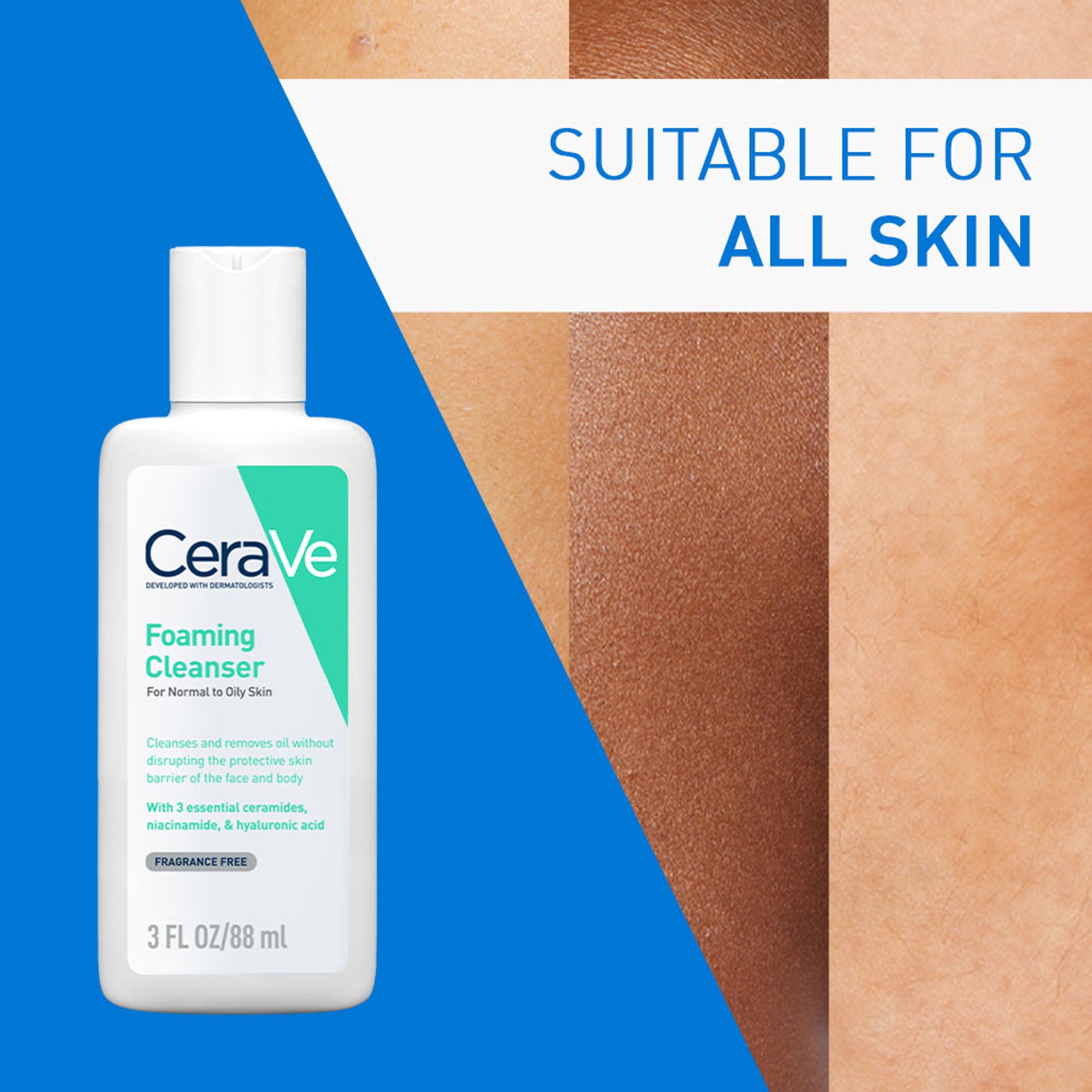 CeraVe Foaming Cleanser Face Wash For Oily Skin with Ceramides, Dermatologist Recommended