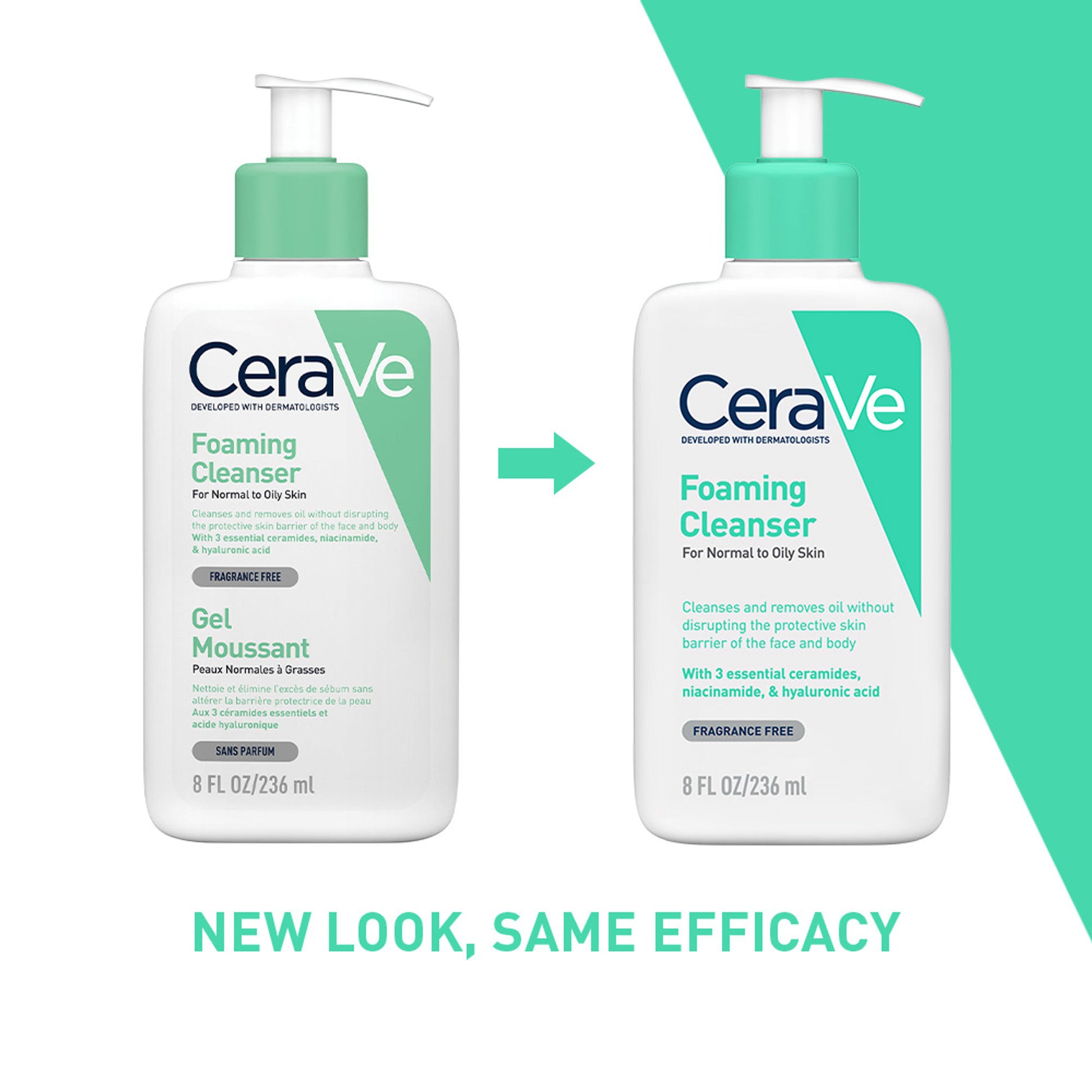 CeraVe Foaming Cleanser Face Wash For Oily Skin with Ceramides, Dermatologist Recommended