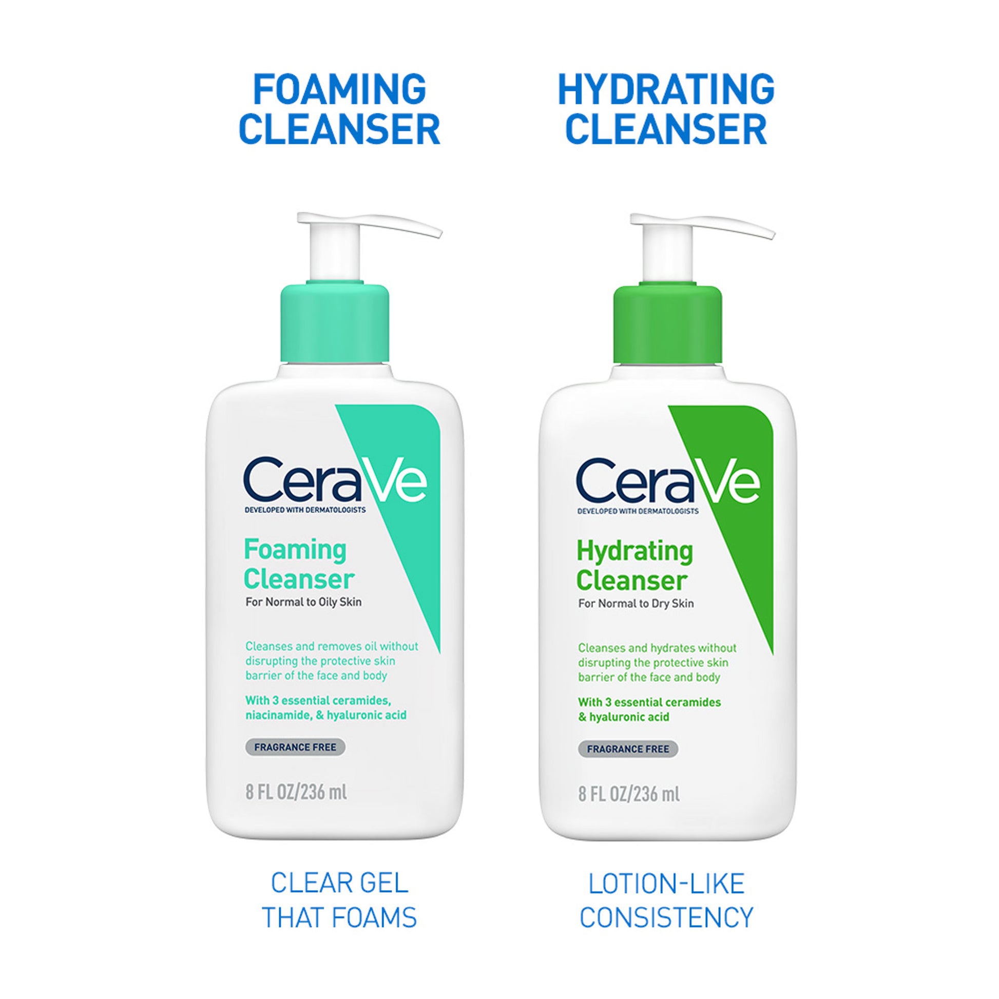CeraVe Foaming Cleanser Face Wash For Oily Skin with Ceramides, Dermatologist Recommended