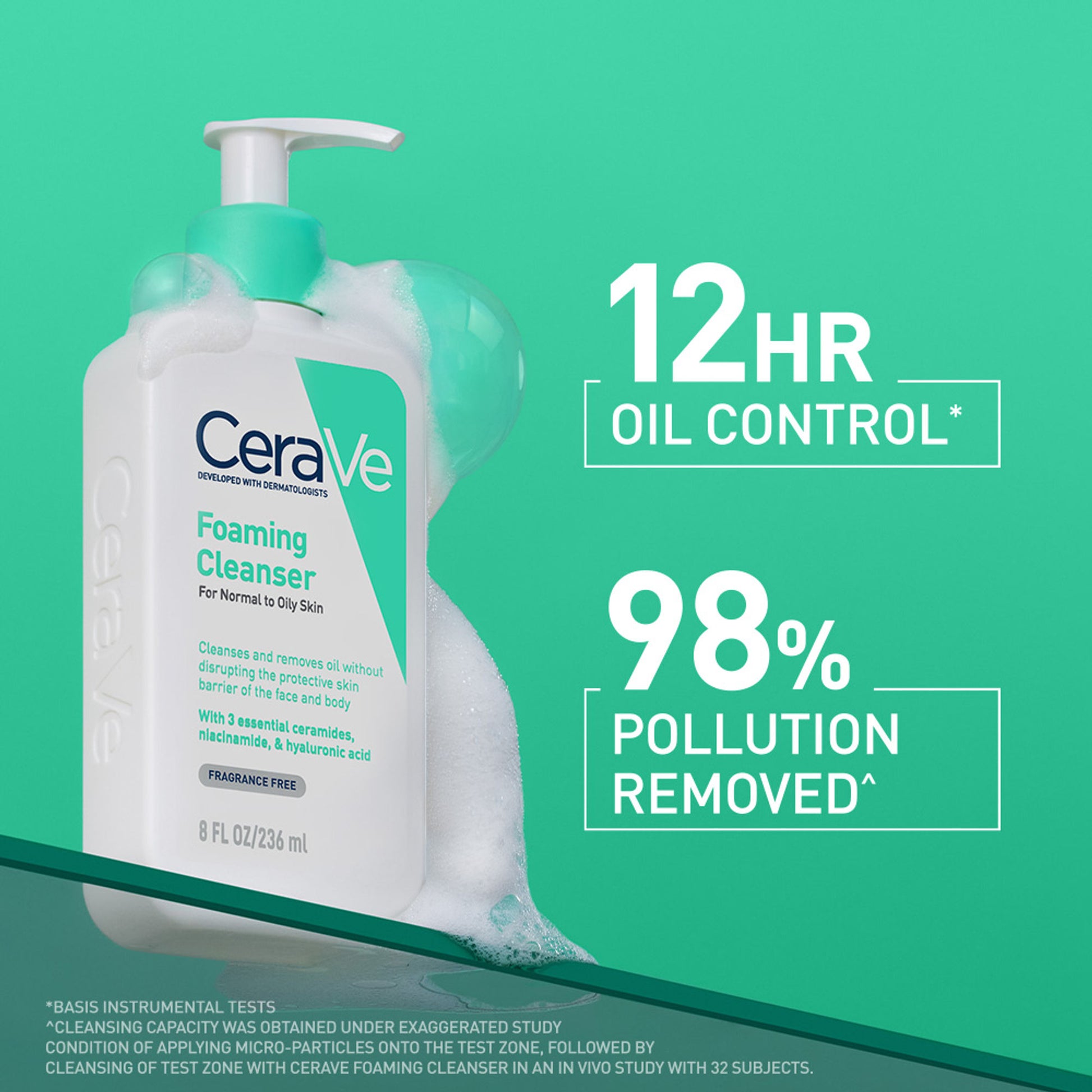CeraVe Foaming Cleanser Face Wash For Oily Skin with Ceramides, Dermatologist Recommended