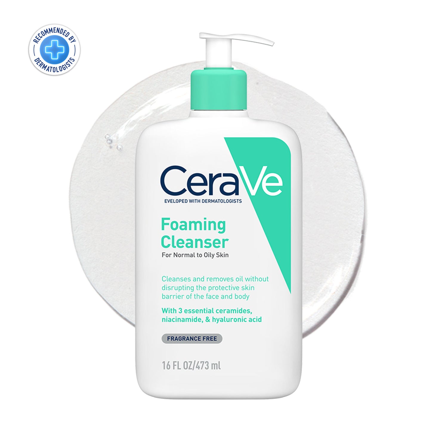 CeraVe Foaming Cleanser Face Wash For Oily Skin with Ceramides, Dermatologist Recommended