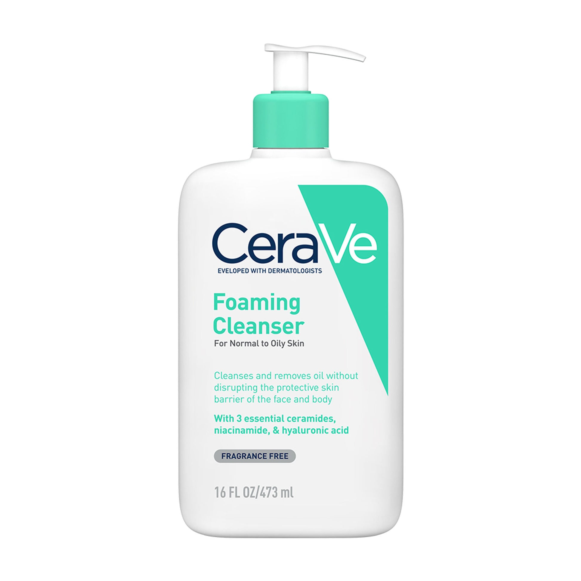 CeraVe Foaming Cleanser Face Wash For Oily Skin with Ceramides, Dermatologist Recommended
