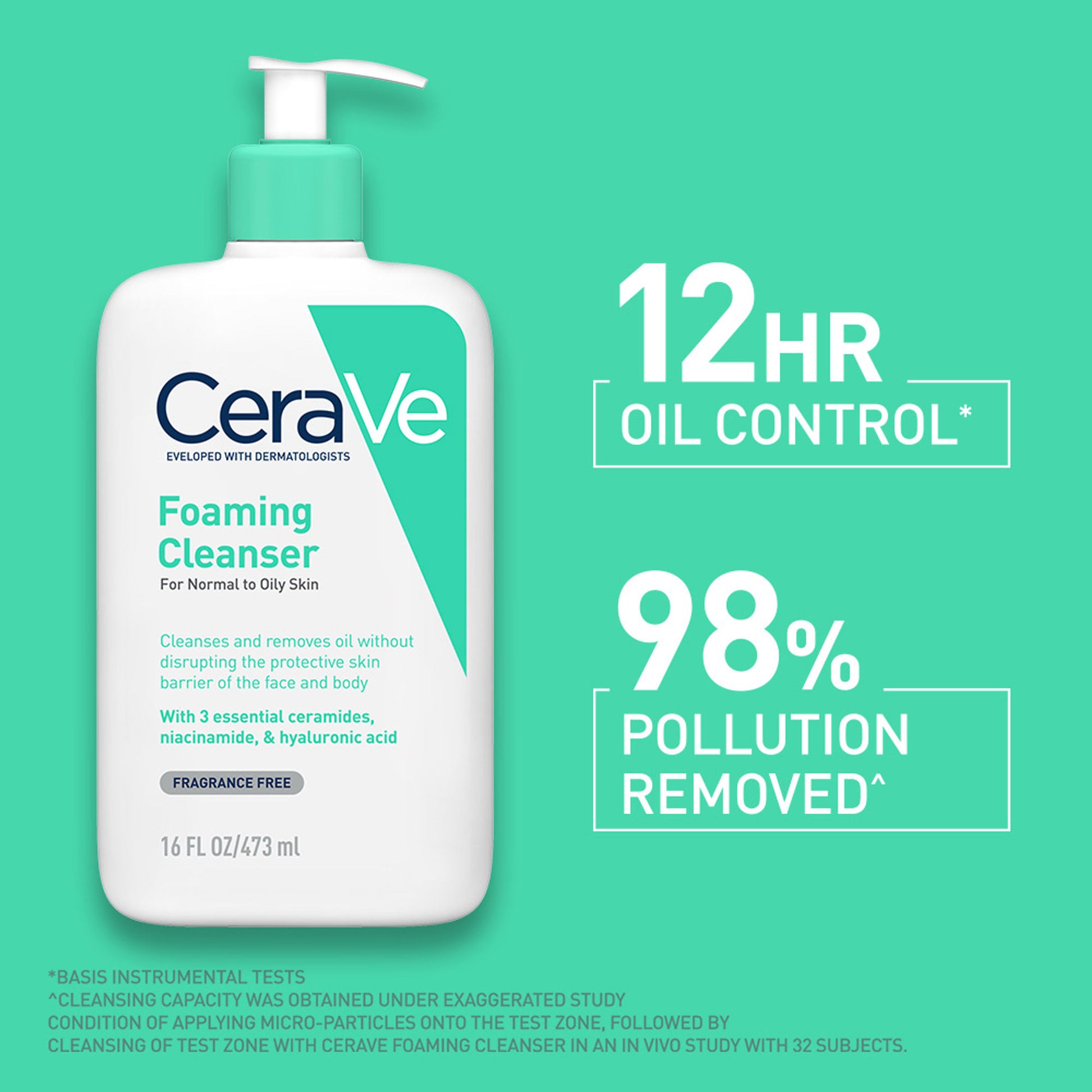 CeraVe Foaming Cleanser Face Wash For Oily Skin with Ceramides, Dermatologist Recommended