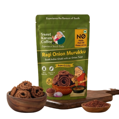 Sweet Karam Coffee Ragi Onion Murukku