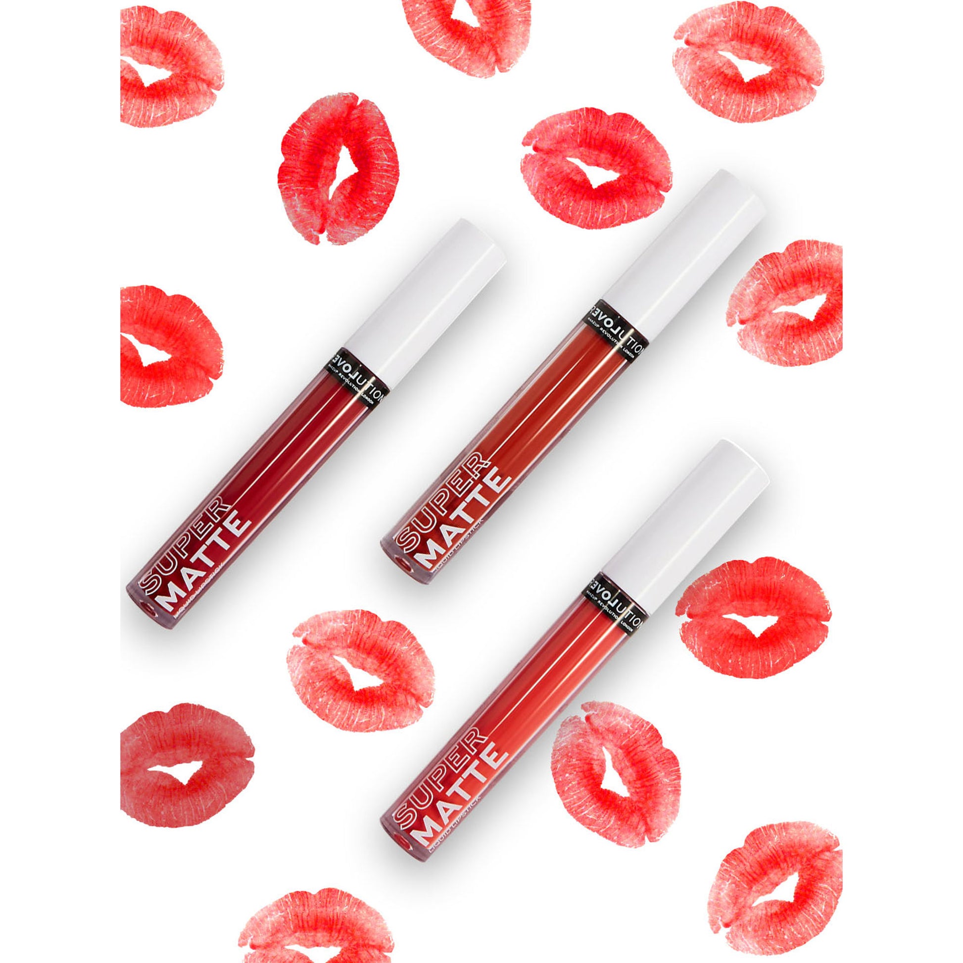 Makeup Revolution Relove Supermatte Liquid Lip Set - Heat