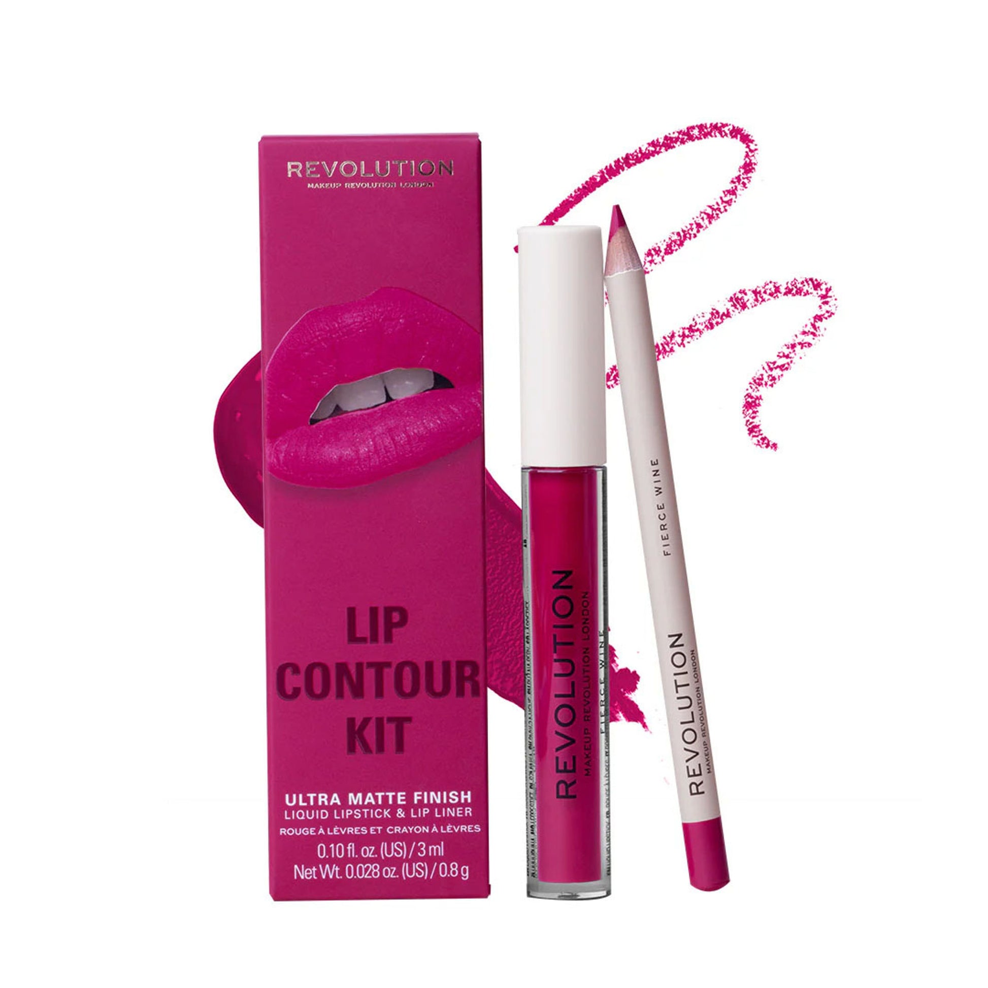 Makeup Revolution Lip Contour Kit - Fierce Wine