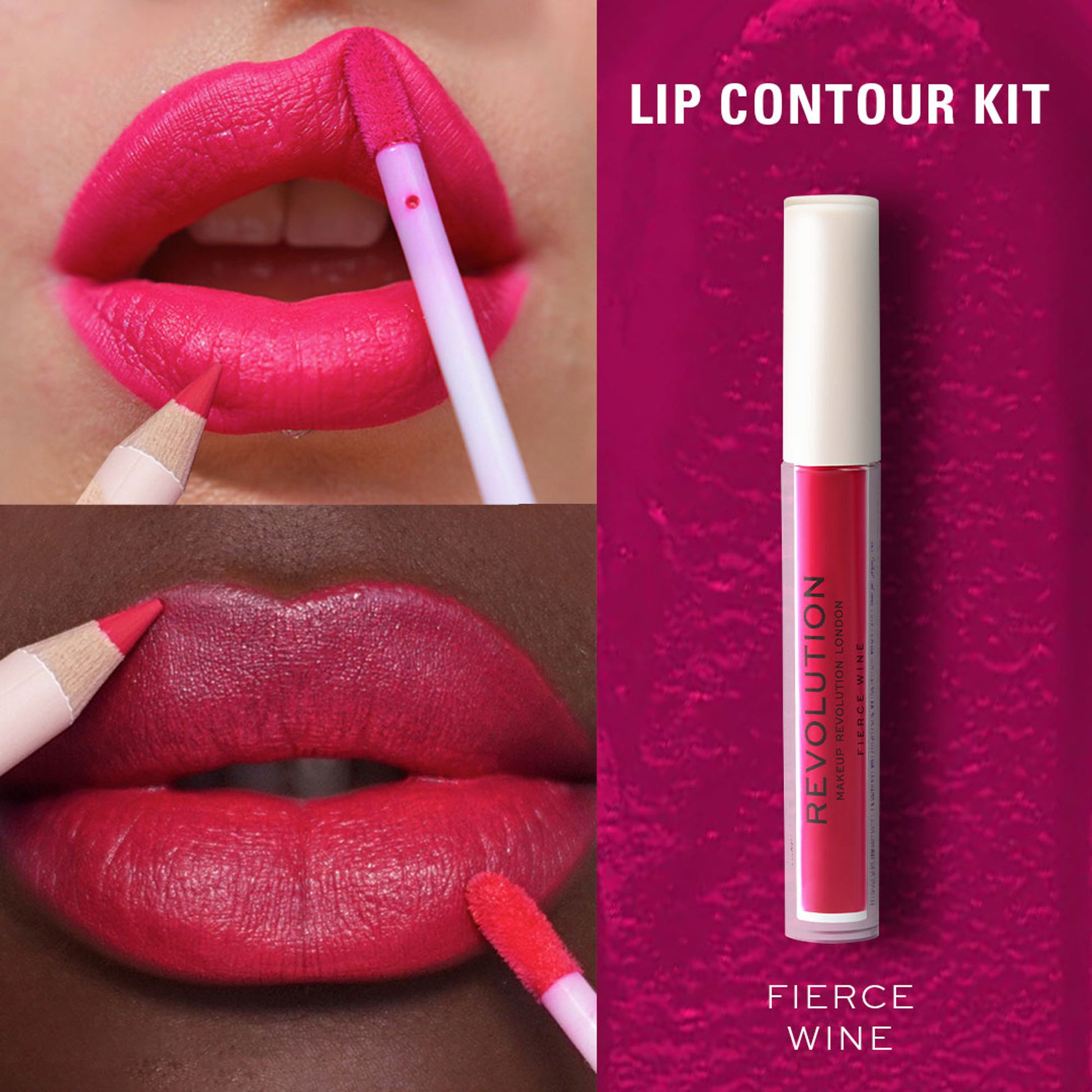 Makeup Revolution Lip Contour Kit - Fierce Wine