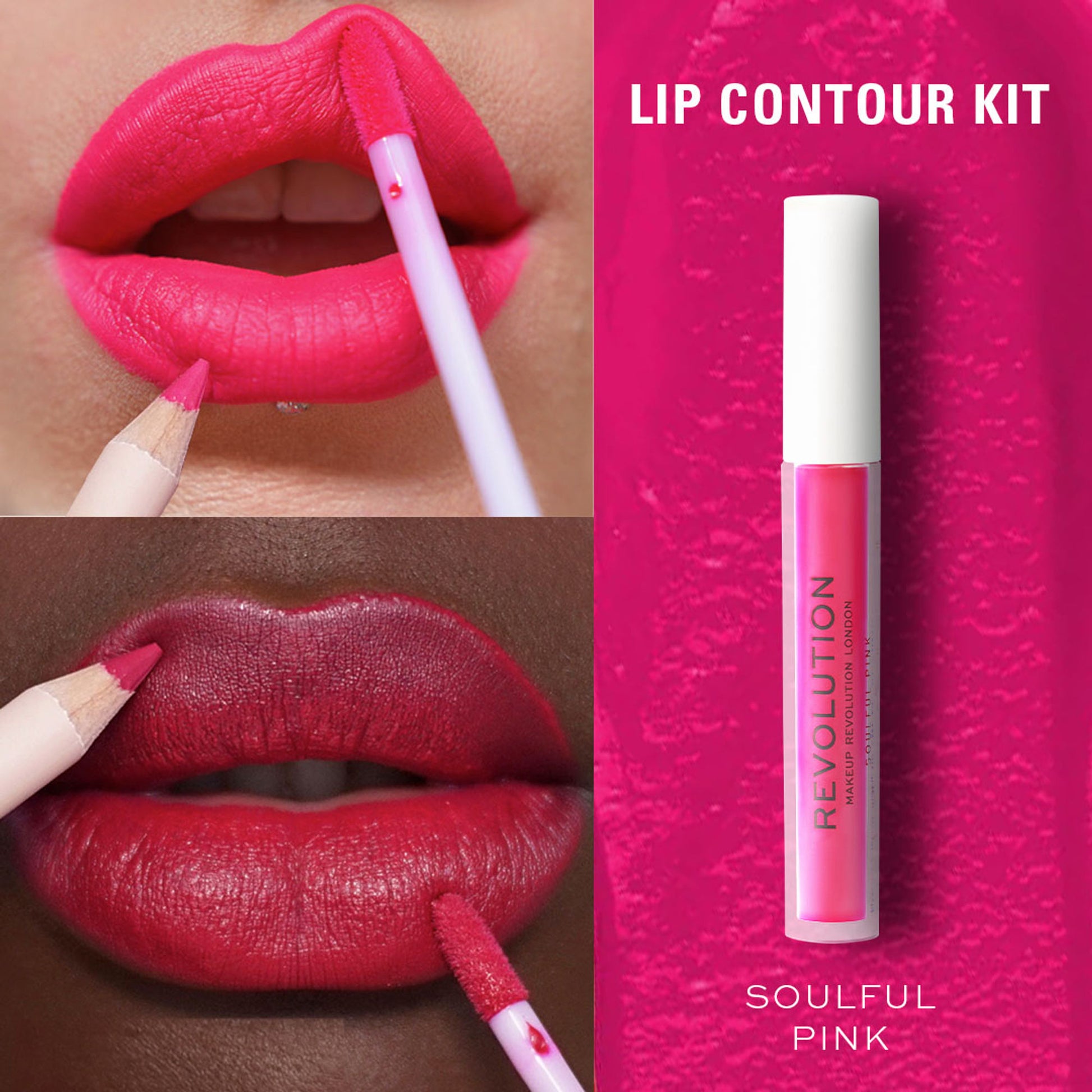 Makeup Revolution Lip Contour Kit - Soulful Pink