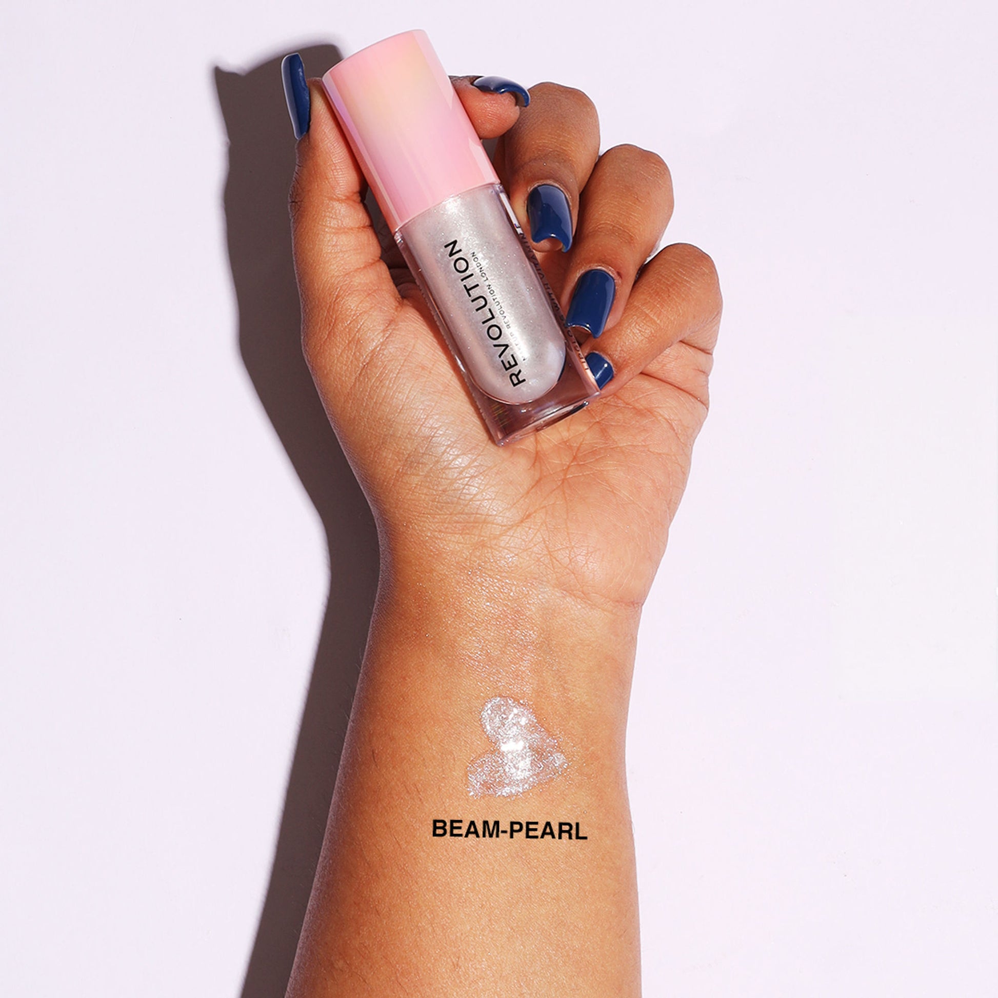 Makeup Revolution Shimmer Bomb Lipgloss-Infused With Vitamin E For Extra Nourishment - Beam Pearl