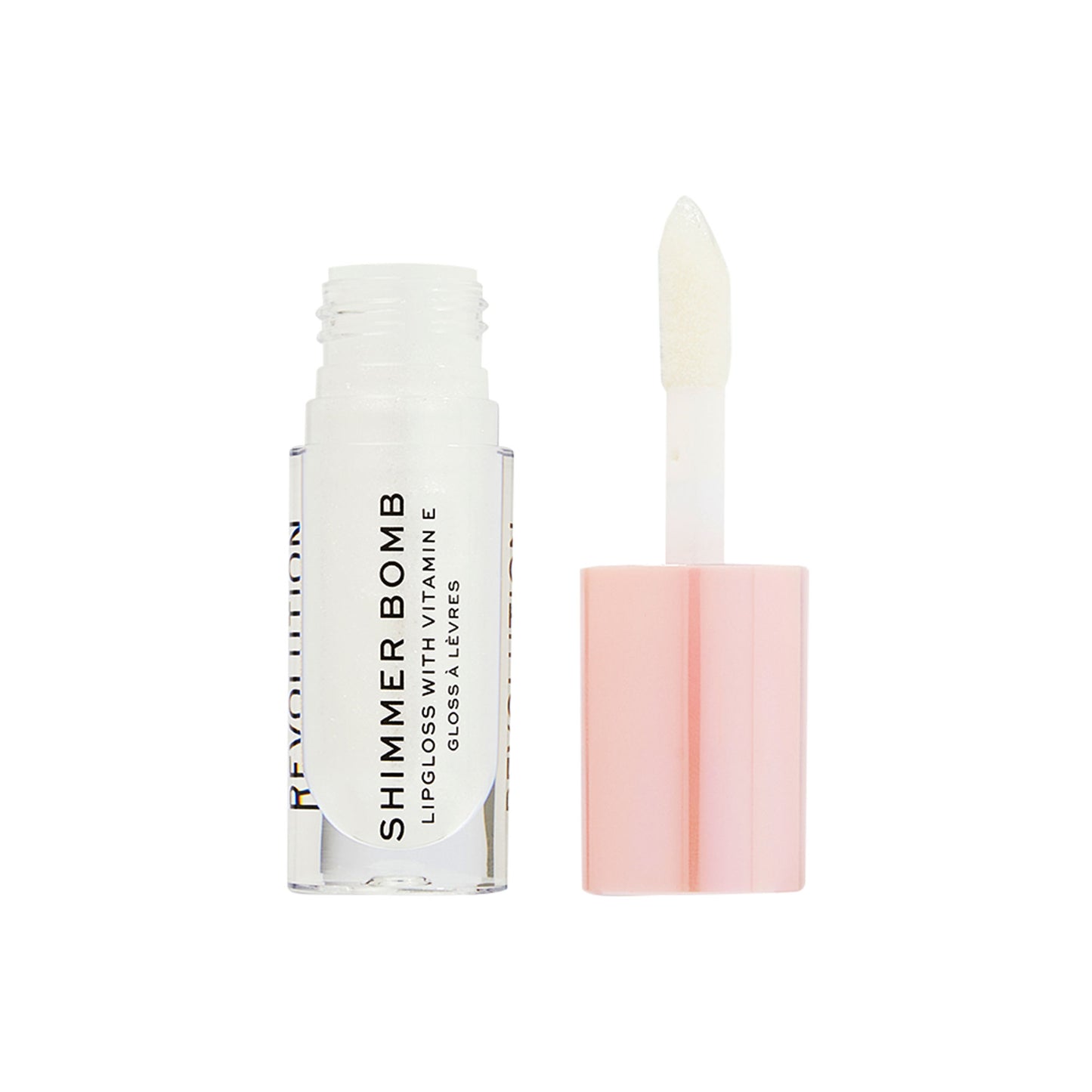 Makeup Revolution Shimmer Bomb Lipgloss-Infused With Vitamin E For Extra Nourishment - Beam Pearl