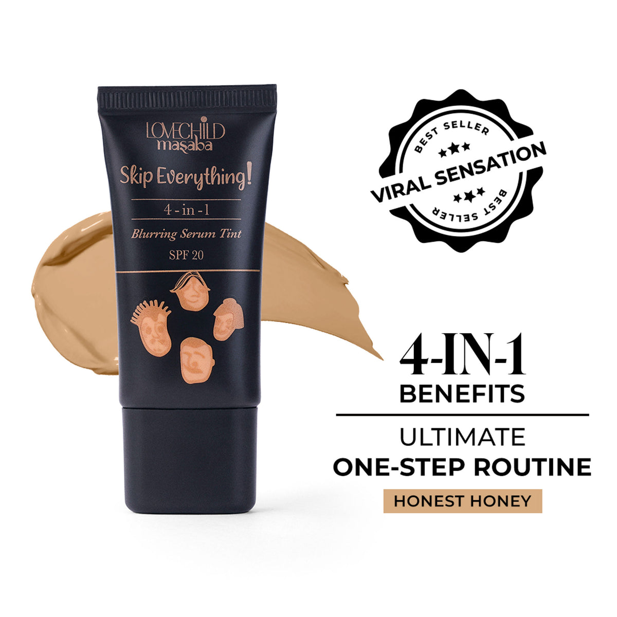 LoveChild Masaba Lovechild Masaba Serum Skin Tint SPF 20 with Vitamin E, liquid foundation suitable for all skin types