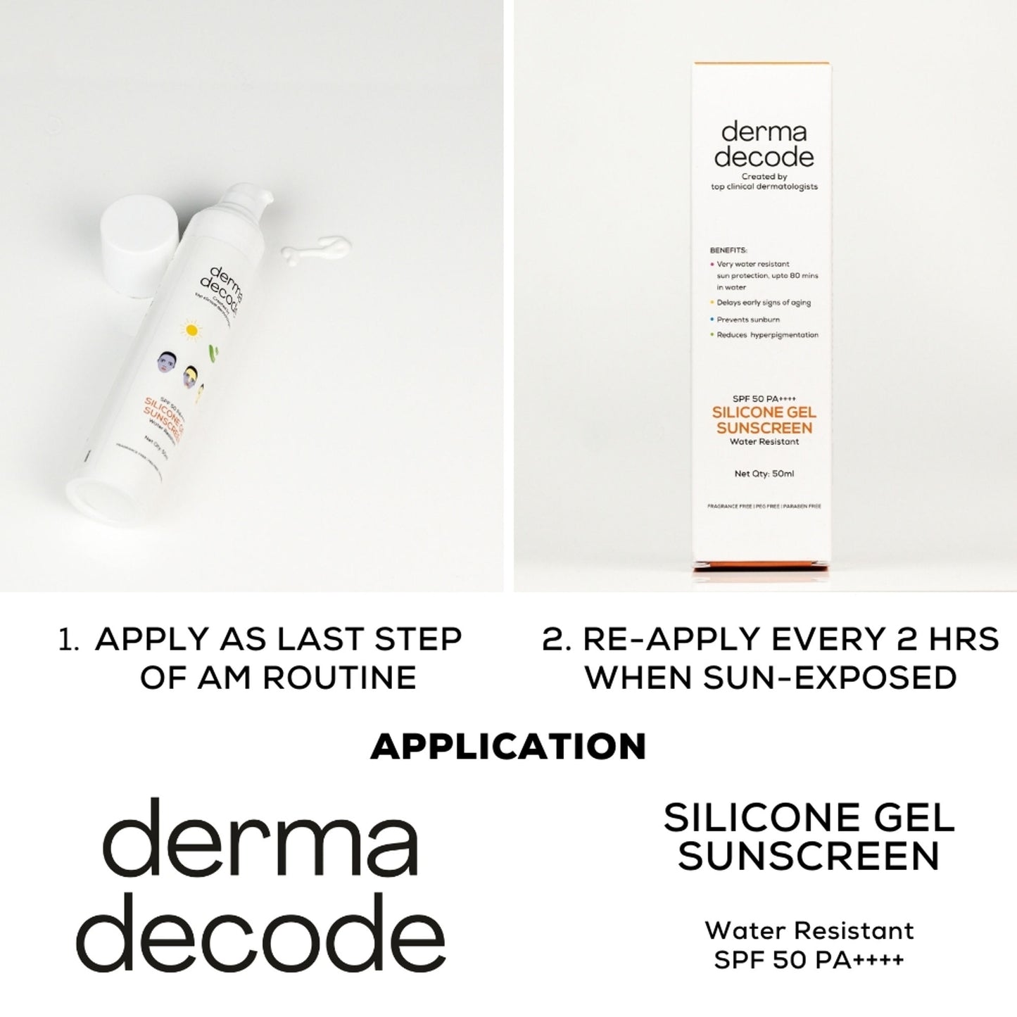 Derma Decode Silicone Waterproof Sunscreen SPF 50 PA++++
