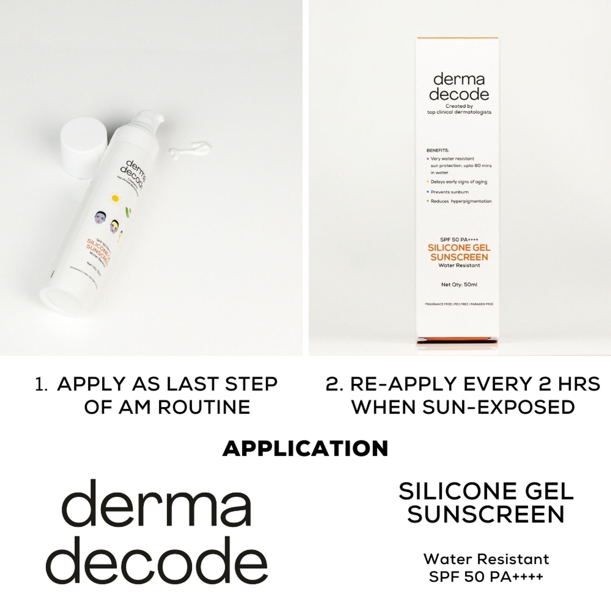 Derma Decode Silicone Waterproof Sunscreen SPF 50 PA++++