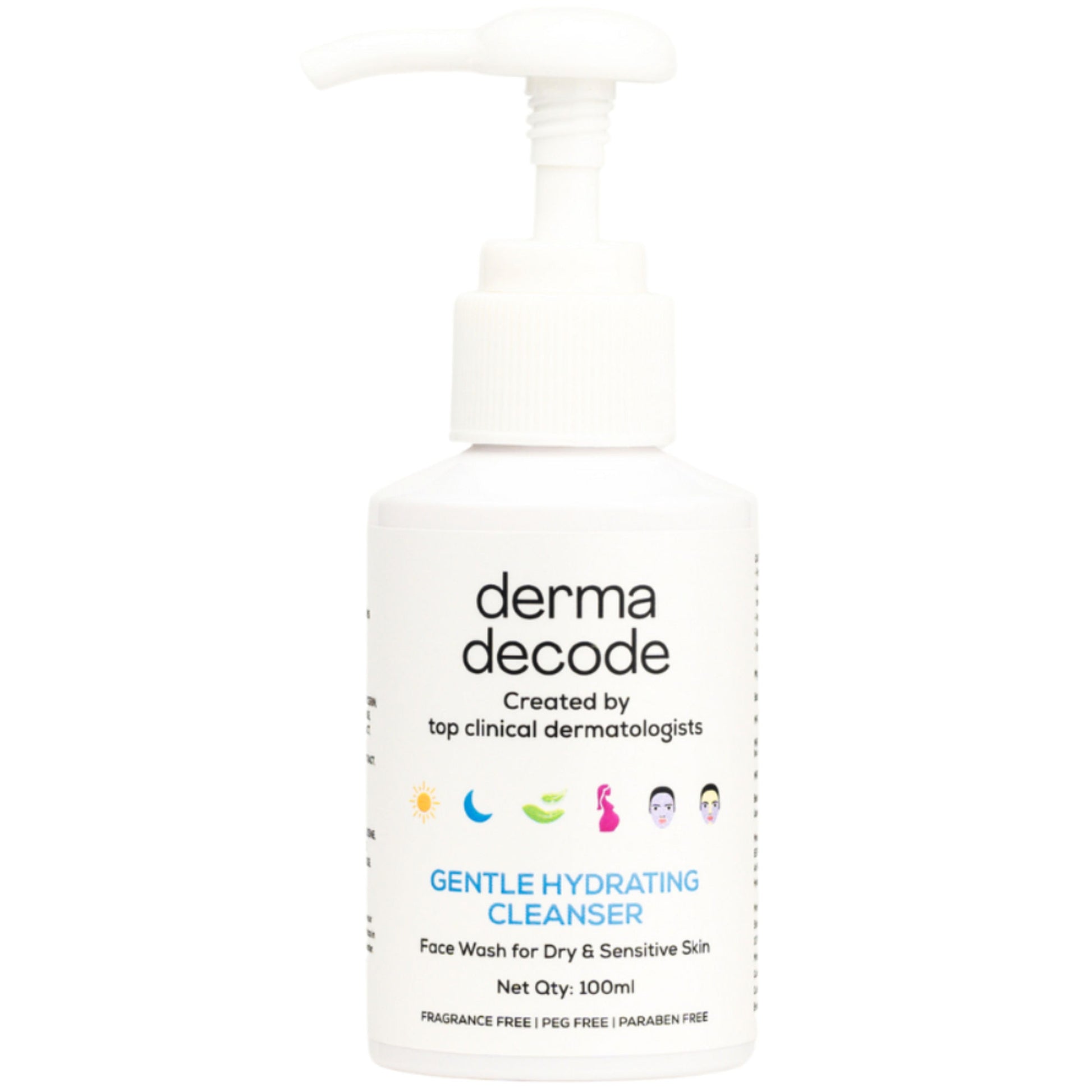 Derma Decode Face Wash for Dry Skin with Hydrating Ingredients Gentle Cleanser for Smooth Soft Skin