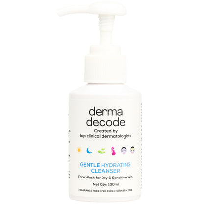 Derma Decode Face Wash for Dry Skin with Hydrating Ingredients Gentle Cleanser for Smooth Soft Skin