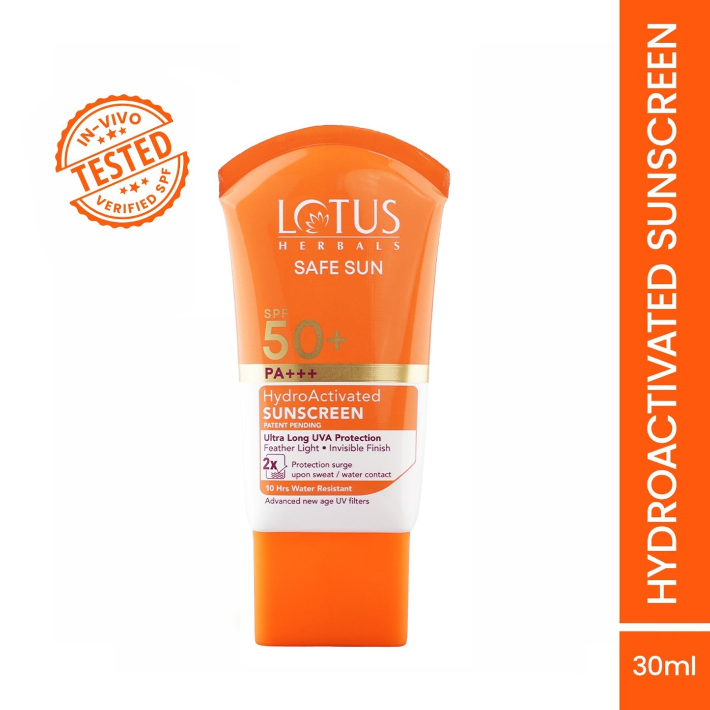 Lotus Herbals Safe Sun Hydro Activated Sunscreen SPF 50+ PA+++ & 10 Hr Water Resistant