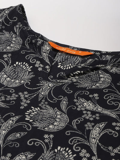 Dhiyona IE Women Black Ethnic Motifs Printed Kurta with Trousers & Dupatta