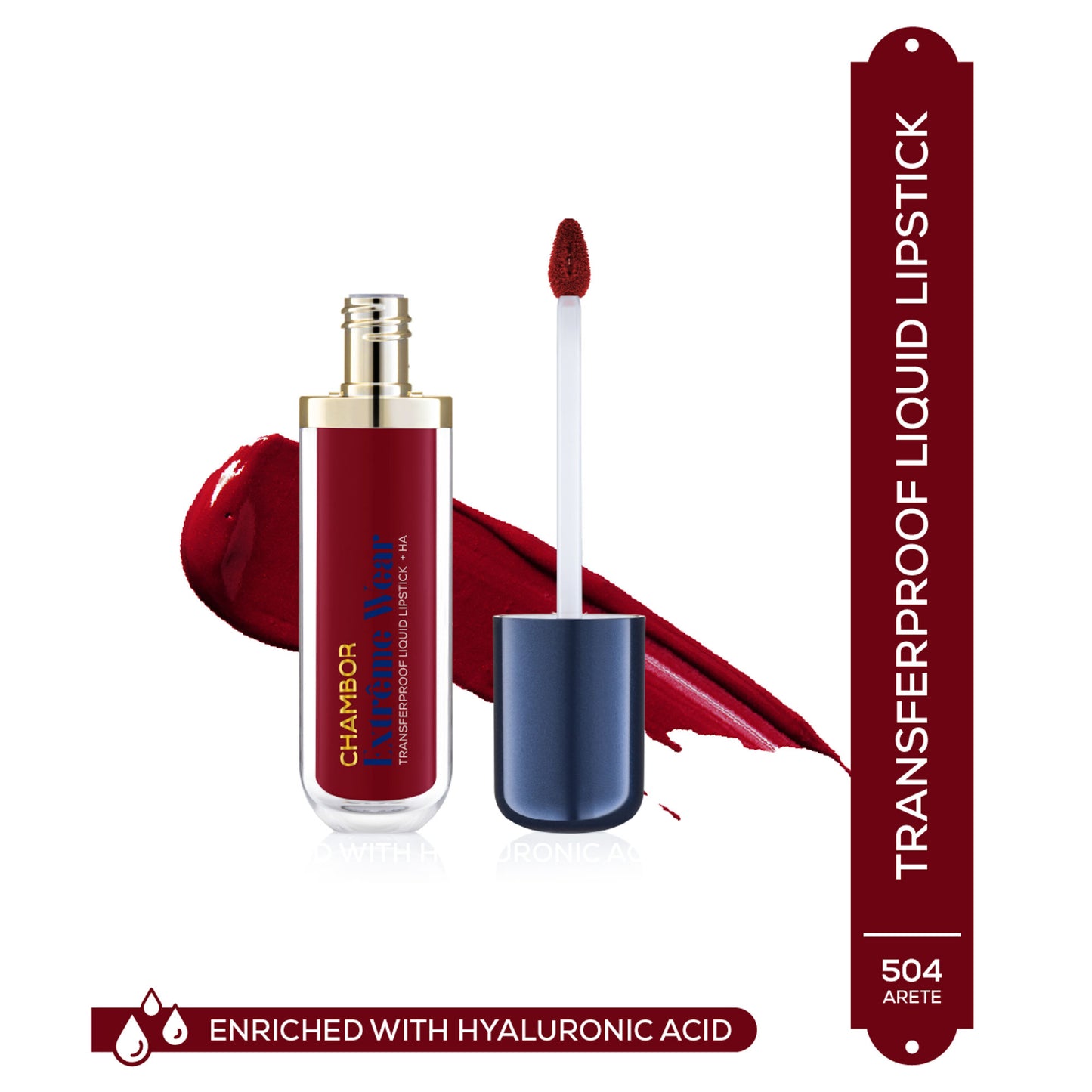 Chambor Extreme Wear Transferproof Liquid Lipstick + HA (6ml) - Arete