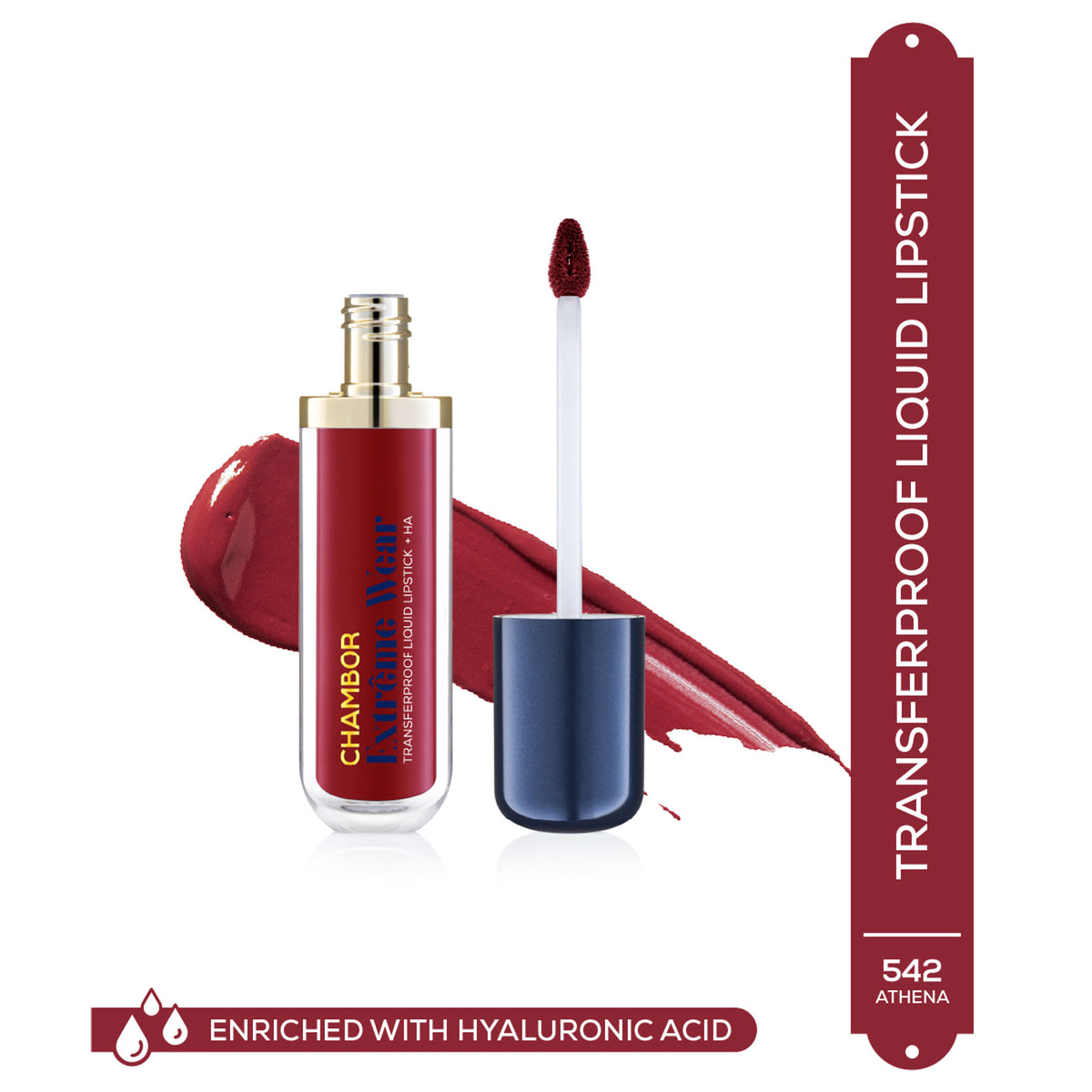 Chambor Extreme Wear Transferproof Liquid Lipstick + HA (6ml) - Athena