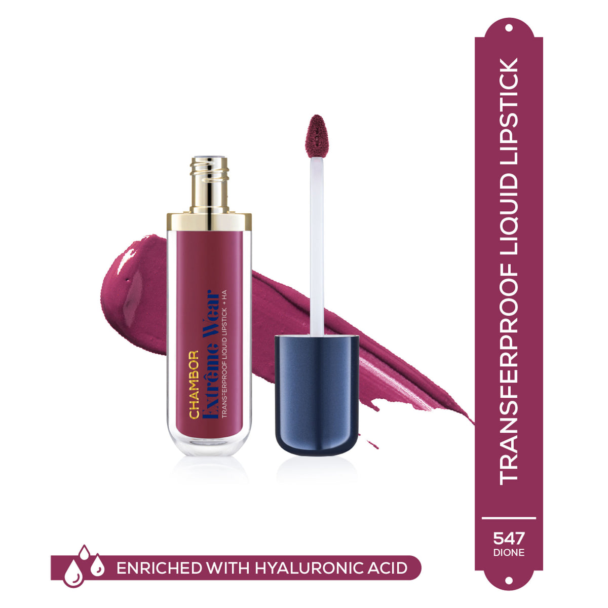 Chambor Extreme Wear Transferproof Liquid Lipstick + HA (6ml) - Dione
