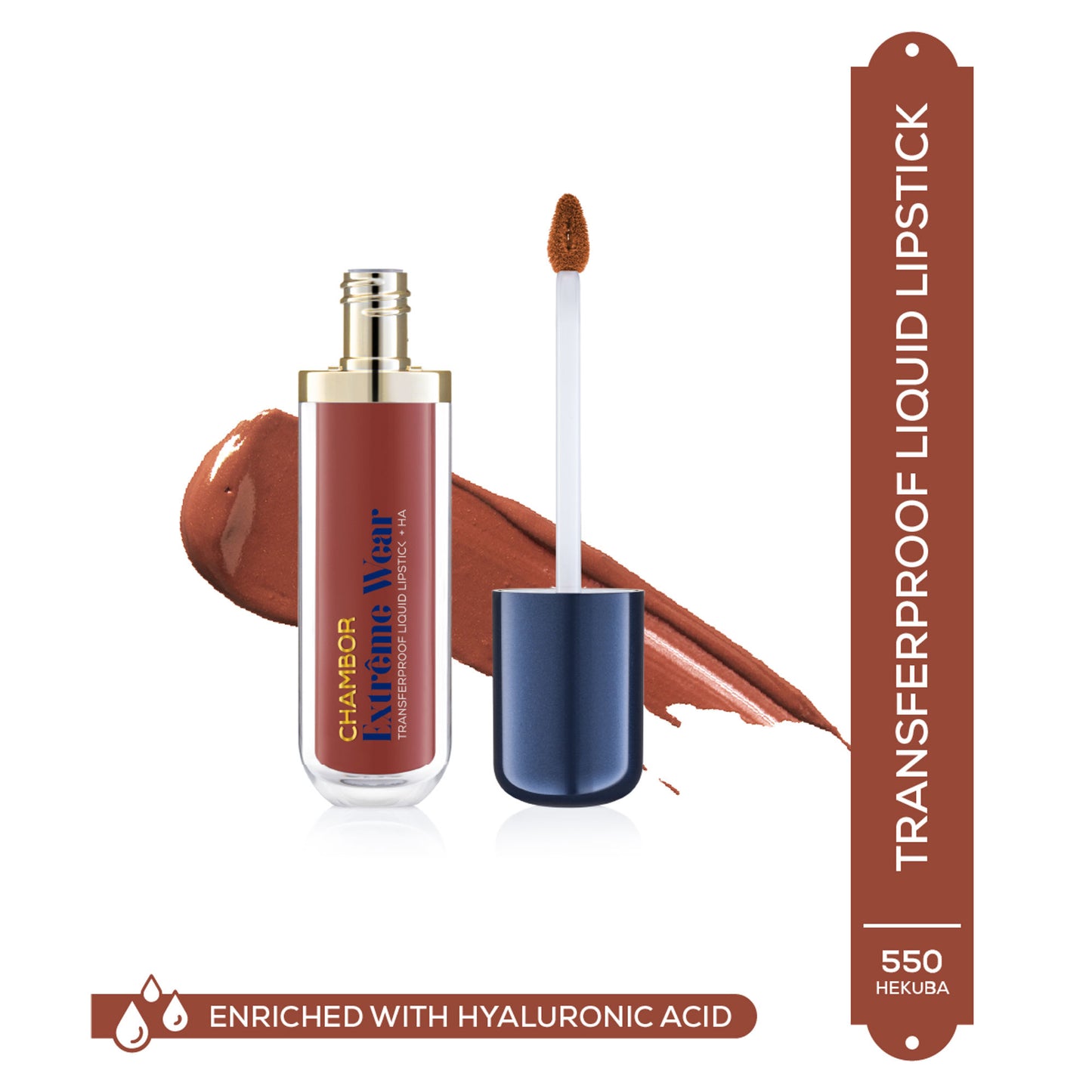 Chambor Extreme Wear Transferproof Liquid Lipstick + HA (6ml) - Hekuba