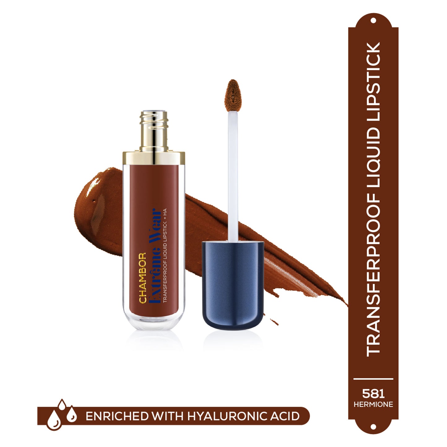 Chambor Extreme Wear Transferproof Liquid Lipstick + HA (6ml) - Hermione