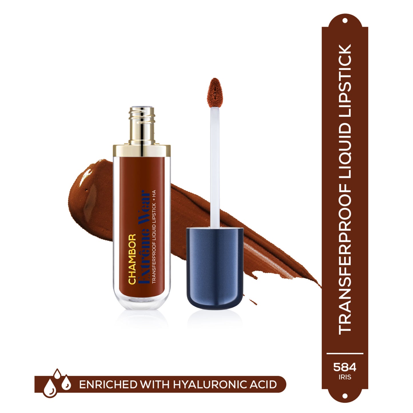 Chambor Extreme Wear Transferproof Liquid Lipstick + HA (6ml) - Iris