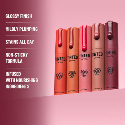PAC Tinted Lip Oil - Hydrating Lip Oil, Non Greasy Glossy Finish, Subtle Natural Tint - Fashionista