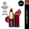 Lakme Forever Matte Lipstick, Made With French Rose Oil Extracts - Nude Toast