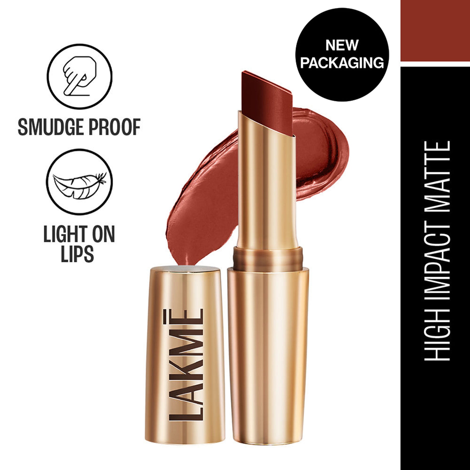 Lakme 9 To 5 Powerplay Priming Matte Lipstick, Lasts hrs - MR3 Red Rust