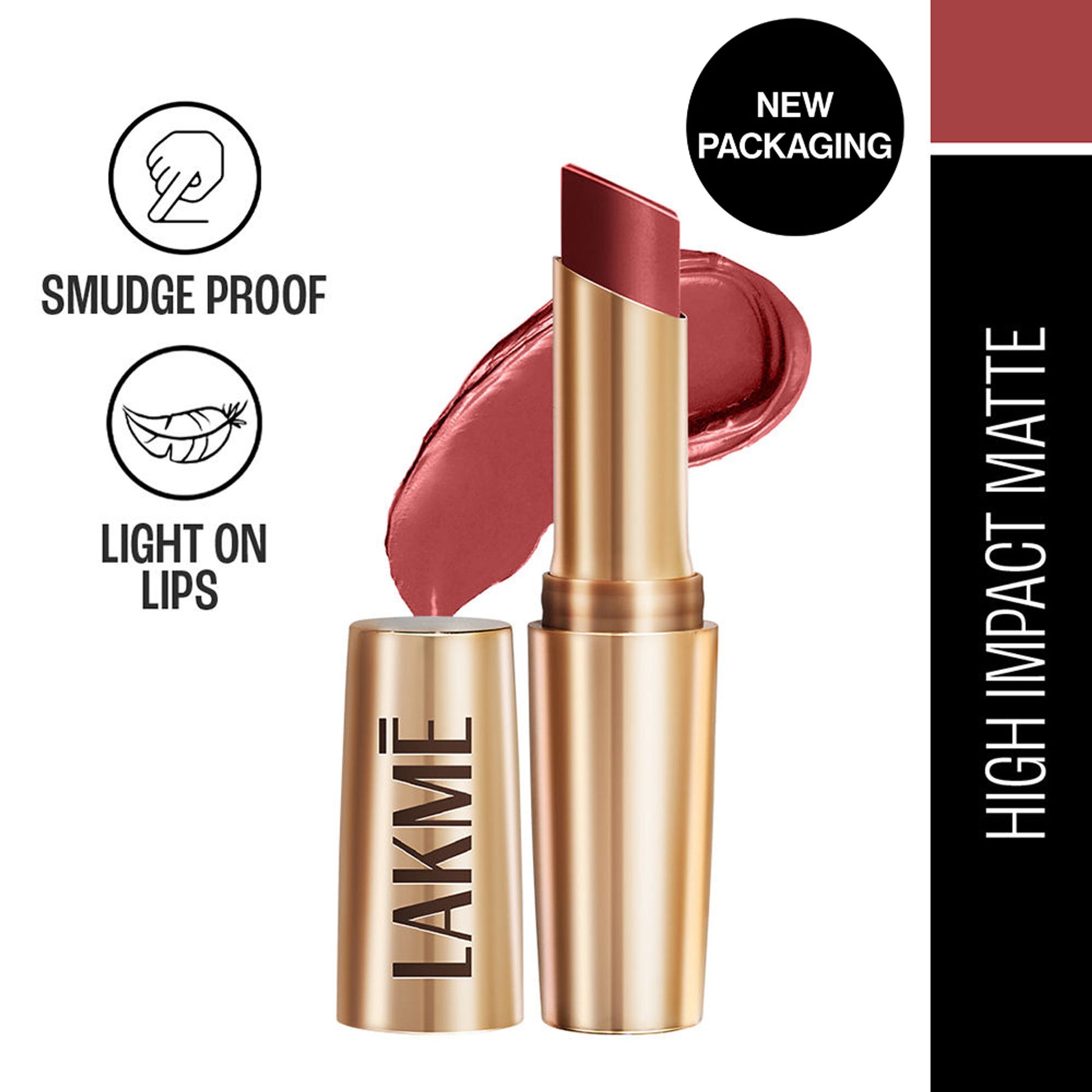 Lakme 9 To 5 Powerplay Priming Matte Lipstick, Lasts hrs - MR4 Roseatte Red