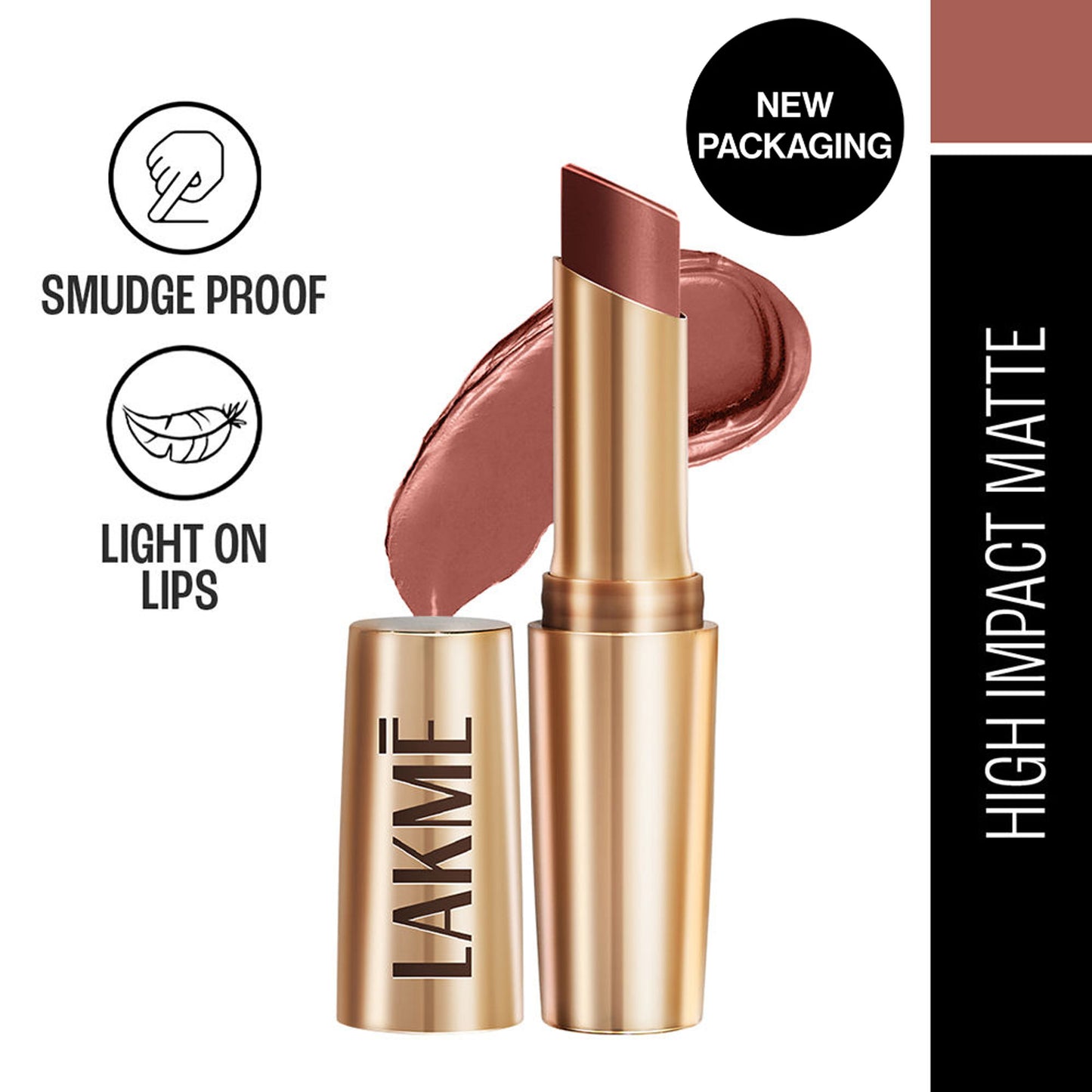 Lakme 9 To 5 Powerplay Priming Matte Lipstick, Lasts hrs - MP9 Nude Touch