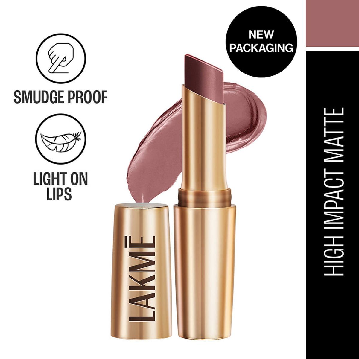 Lakme 9 To 5 Powerplay Priming Matte Lipstick, Lasts hrs - Dusty Pink