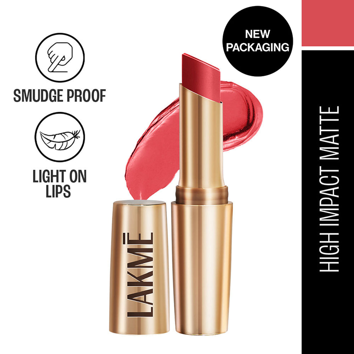 Lakme 9 To 5 Powerplay Priming Matte Lipstick, Lasts hrs - Peachy Affair