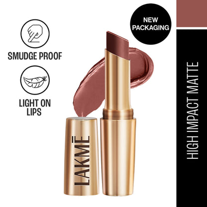Lakme 9 To 5 Powerplay Priming Matte Lipstick, Lasts hrs - Coffee Command