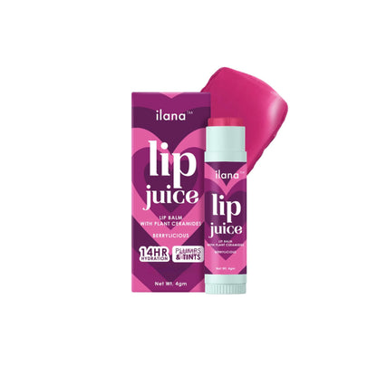 Ilana Lip Juice Hydrating & Plumping Tinted Lip Balm - Berrylicious