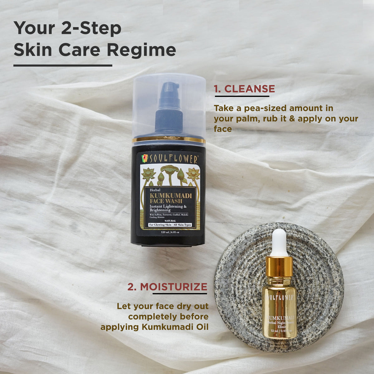 Soulflower Kumkumadi Tailam Saffron Night Serum Face Oil for Skin Glow, Anti Aging, Dark Spots