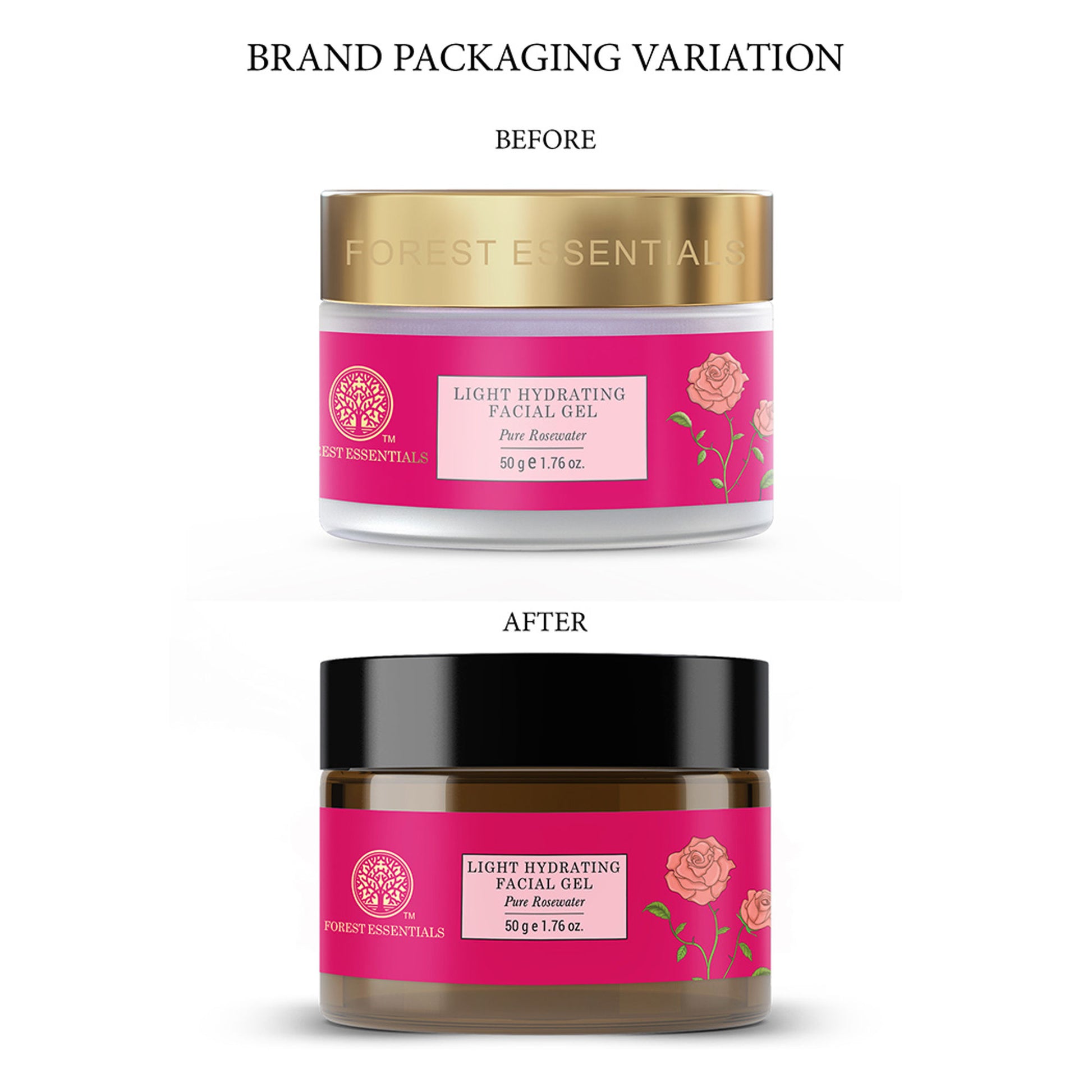 Forest Essentials Light Hydrating Facial Gel with Pure Rosewater - Ayurvedic Lightweight Moisturiser