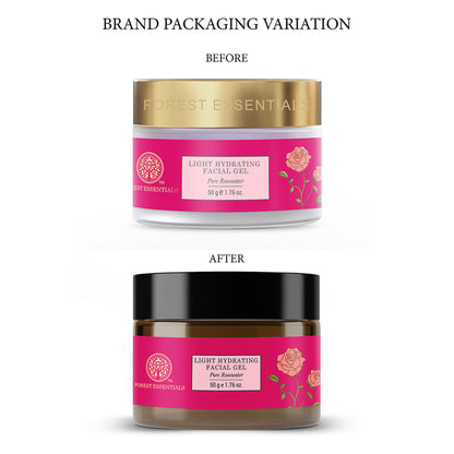 Forest Essentials Light Hydrating Facial Gel with Pure Rosewater - Ayurvedic Lightweight Moisturiser