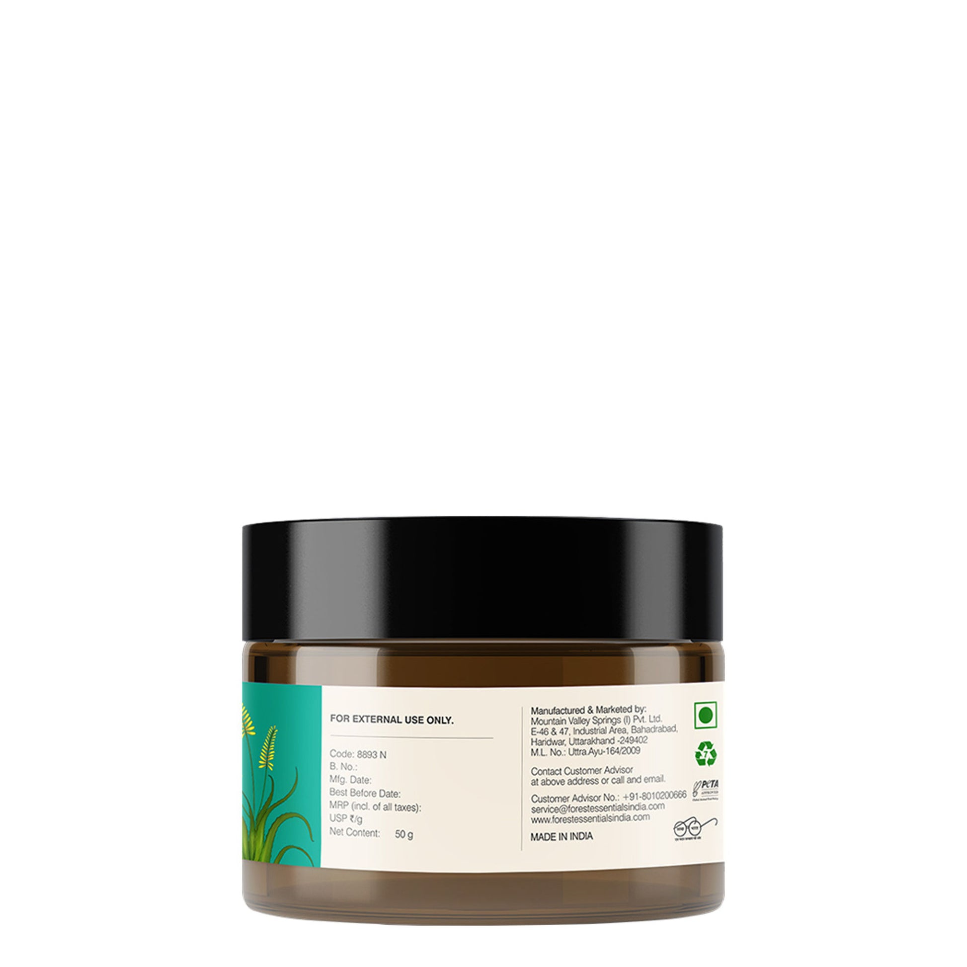 Forest Essentials Light Hydrating Facial Gel with Pure Aloe Vera - Lightweight Moisturiser for Acne