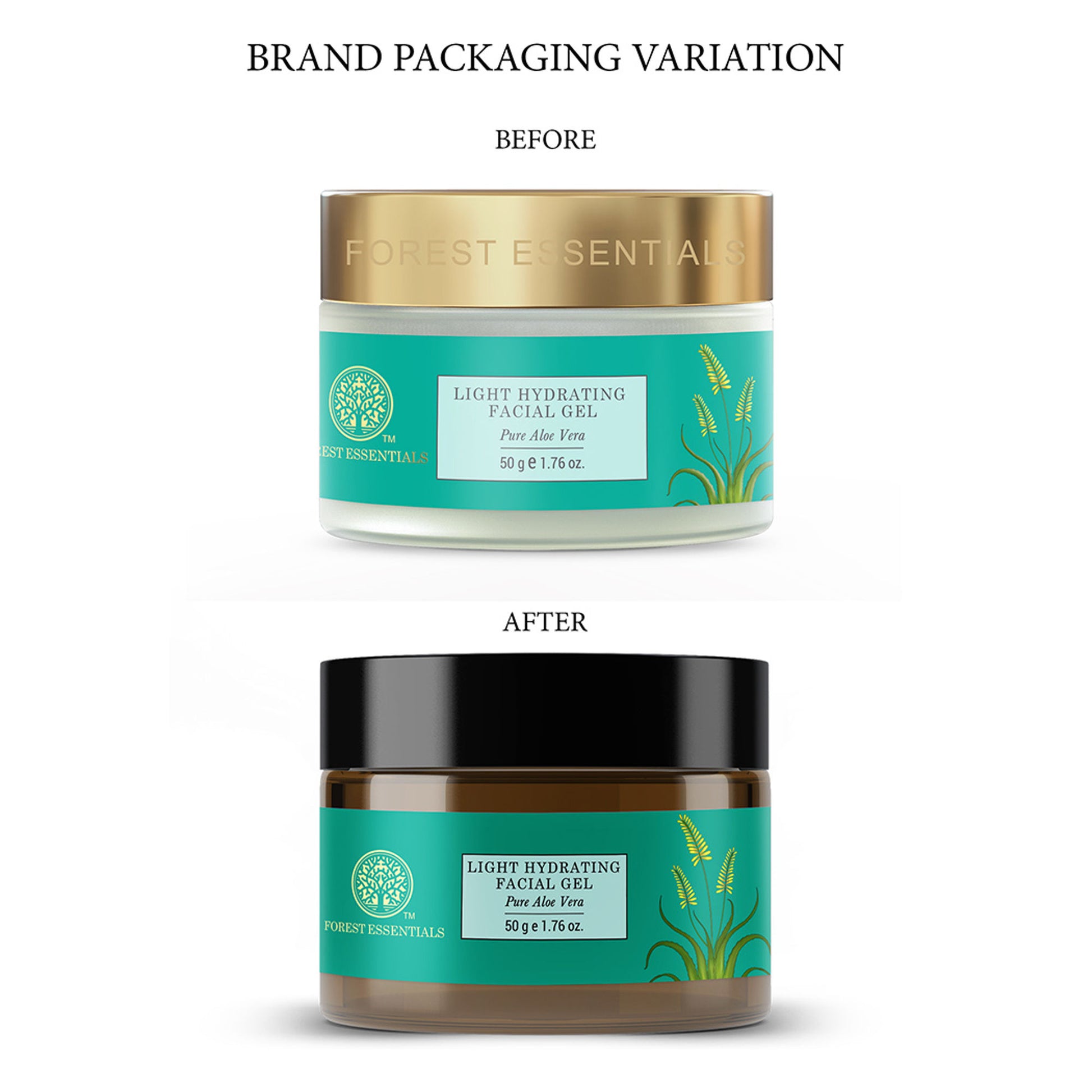 Forest Essentials Light Hydrating Facial Gel with Pure Aloe Vera - Lightweight Moisturiser for Acne