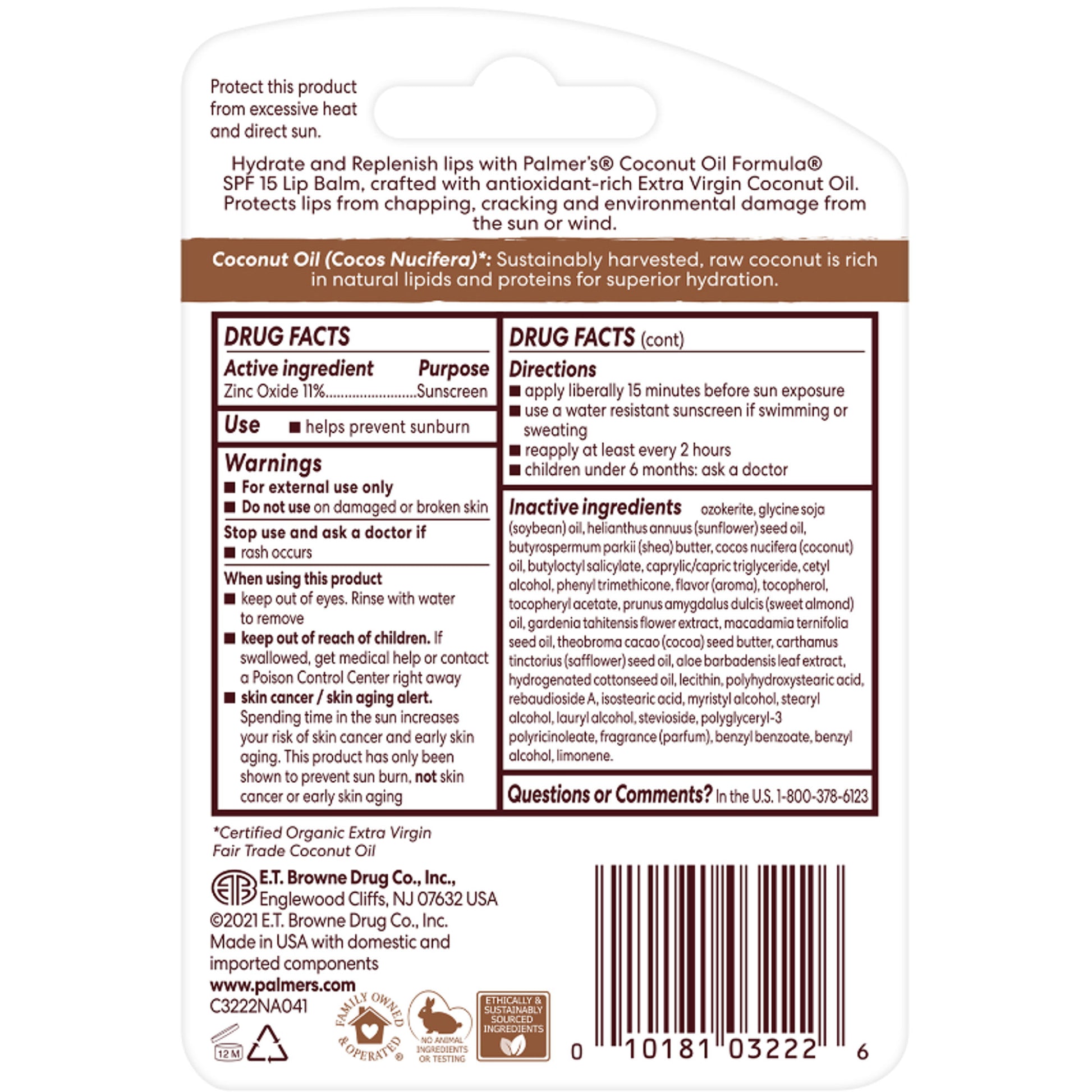 Palmer's Coconut Oil Lip Balm For Moisturization