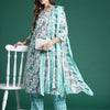 Dhiyona IE Floral Printed Pure Cotton Kurta with Trousers & With Dupatta