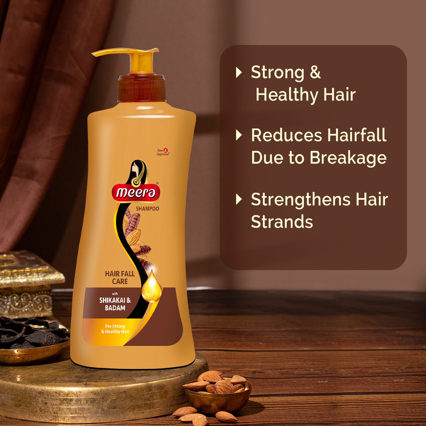Meera Hairfall Care Shampoo, With Goodness Of Badam and Shikakai