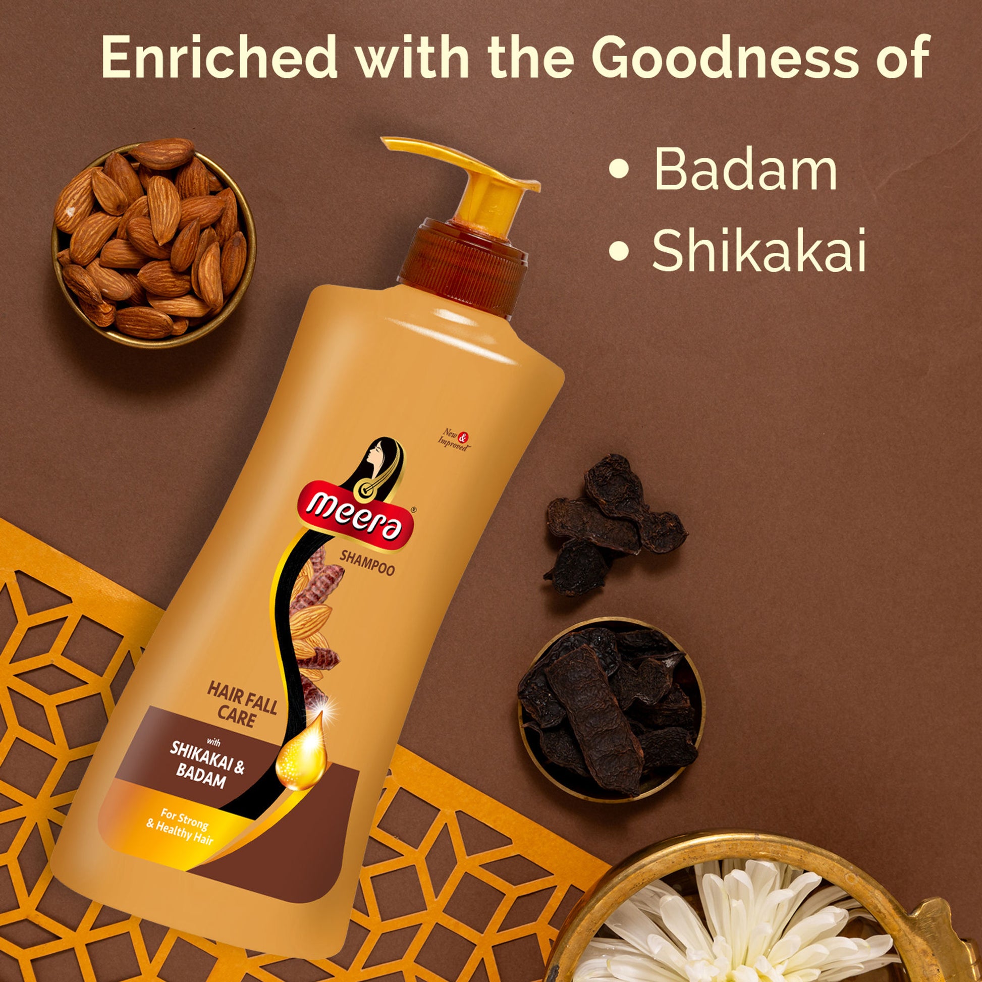 Meera Hairfall Care Shampoo, With Goodness Of Badam and Shikakai