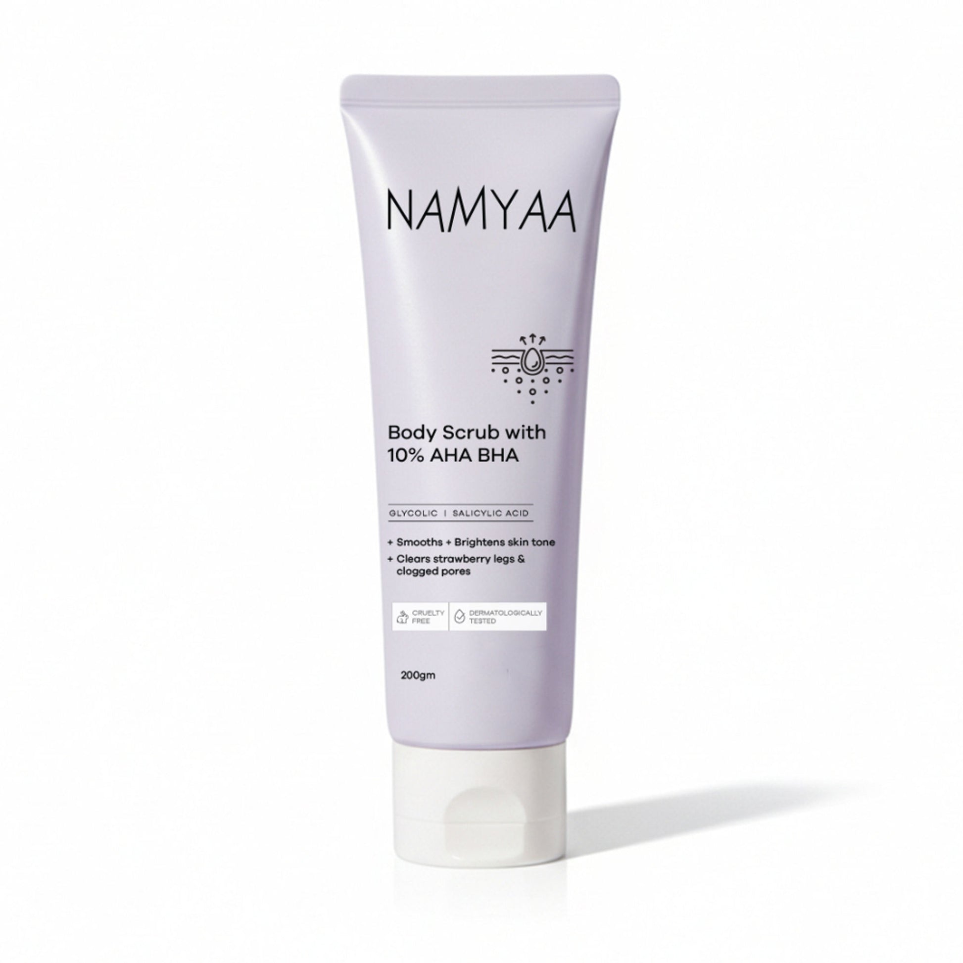 Namyaa Body Scrub With 10% AHA BHA - Glycolic, Lactic & Salicylic Acid Exfoliator